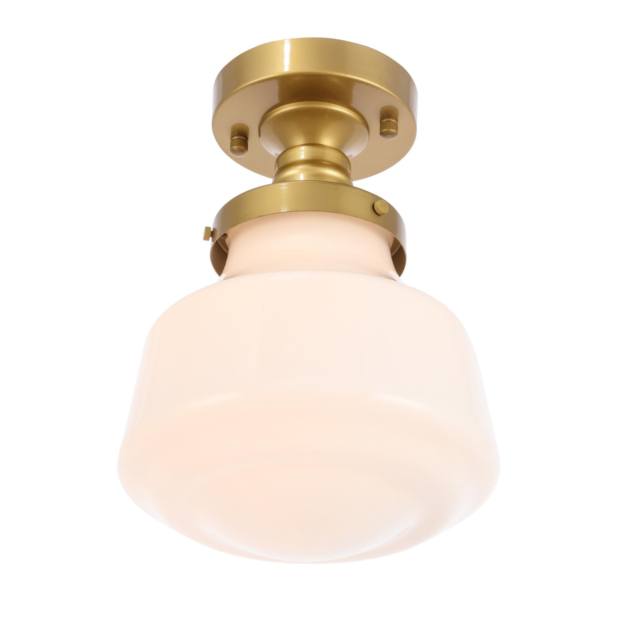 Lyle 8 Inch 1 Light Semi Flush Mount by Elegant Lighting