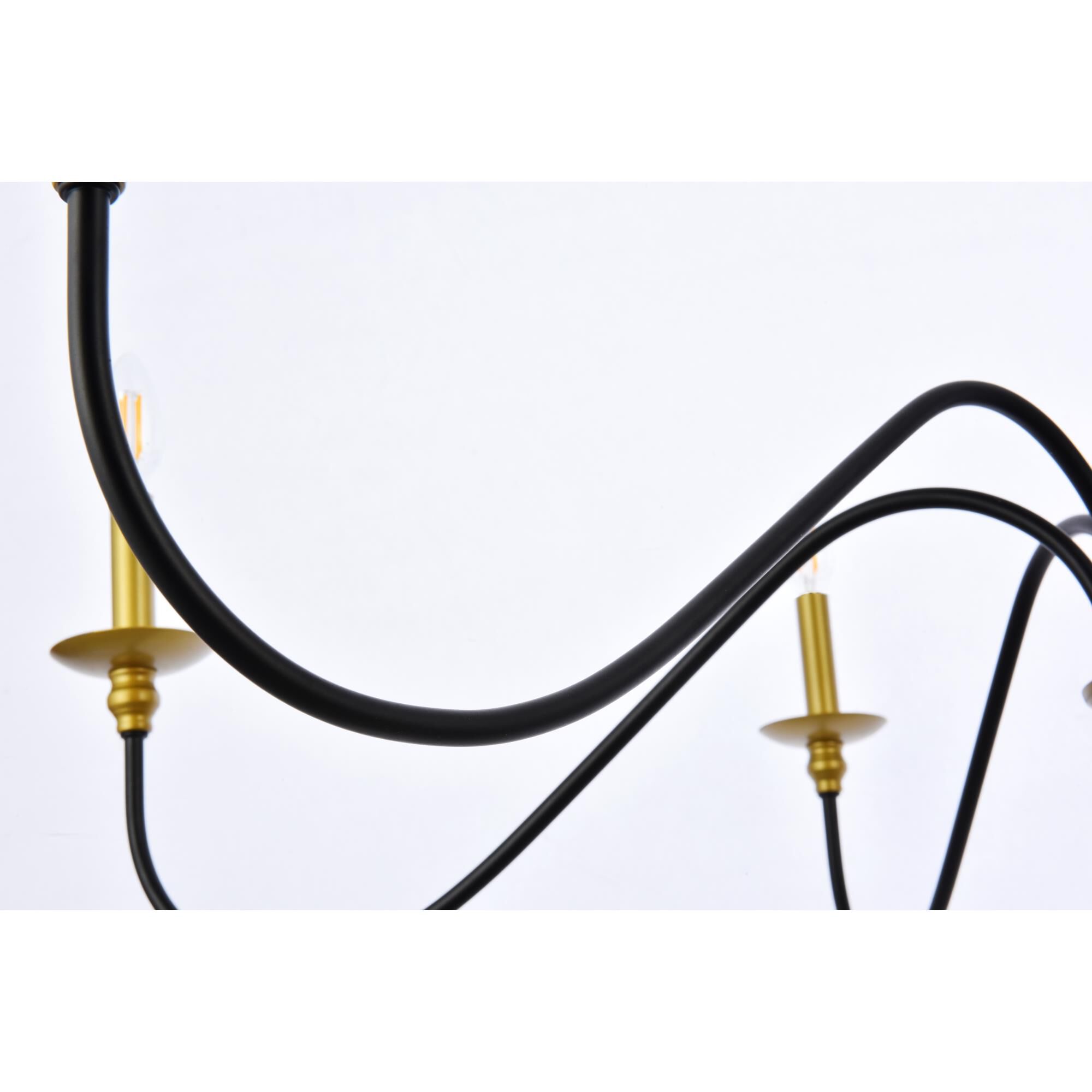 Rohan 42 Inch 6 Light Chandelier by Elegant Lighting