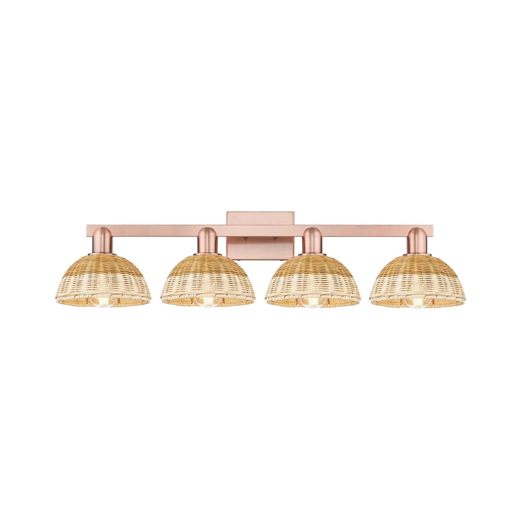 Shown in Antique Copper finish and Natural shade