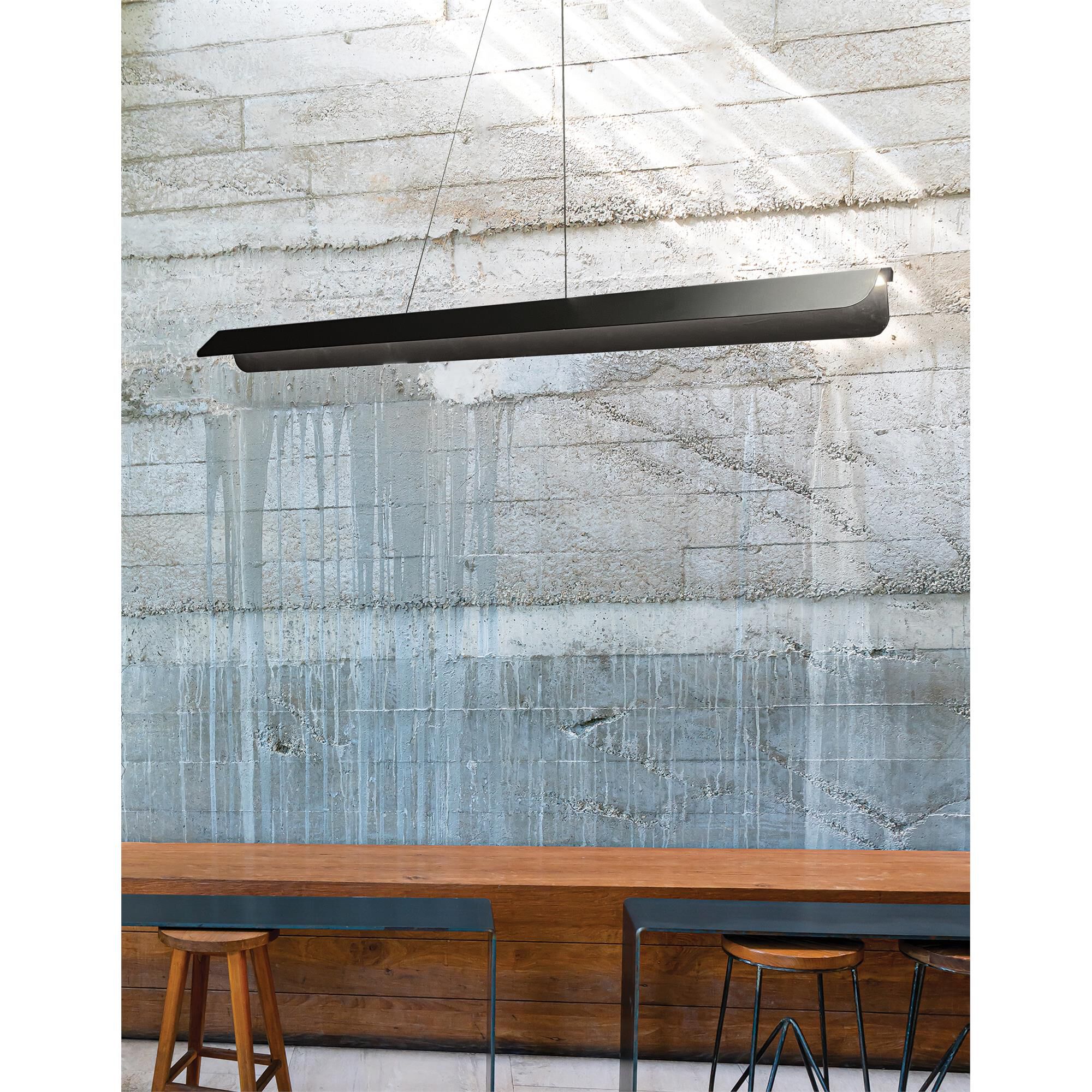 Shown in Matte Black finish and White shade