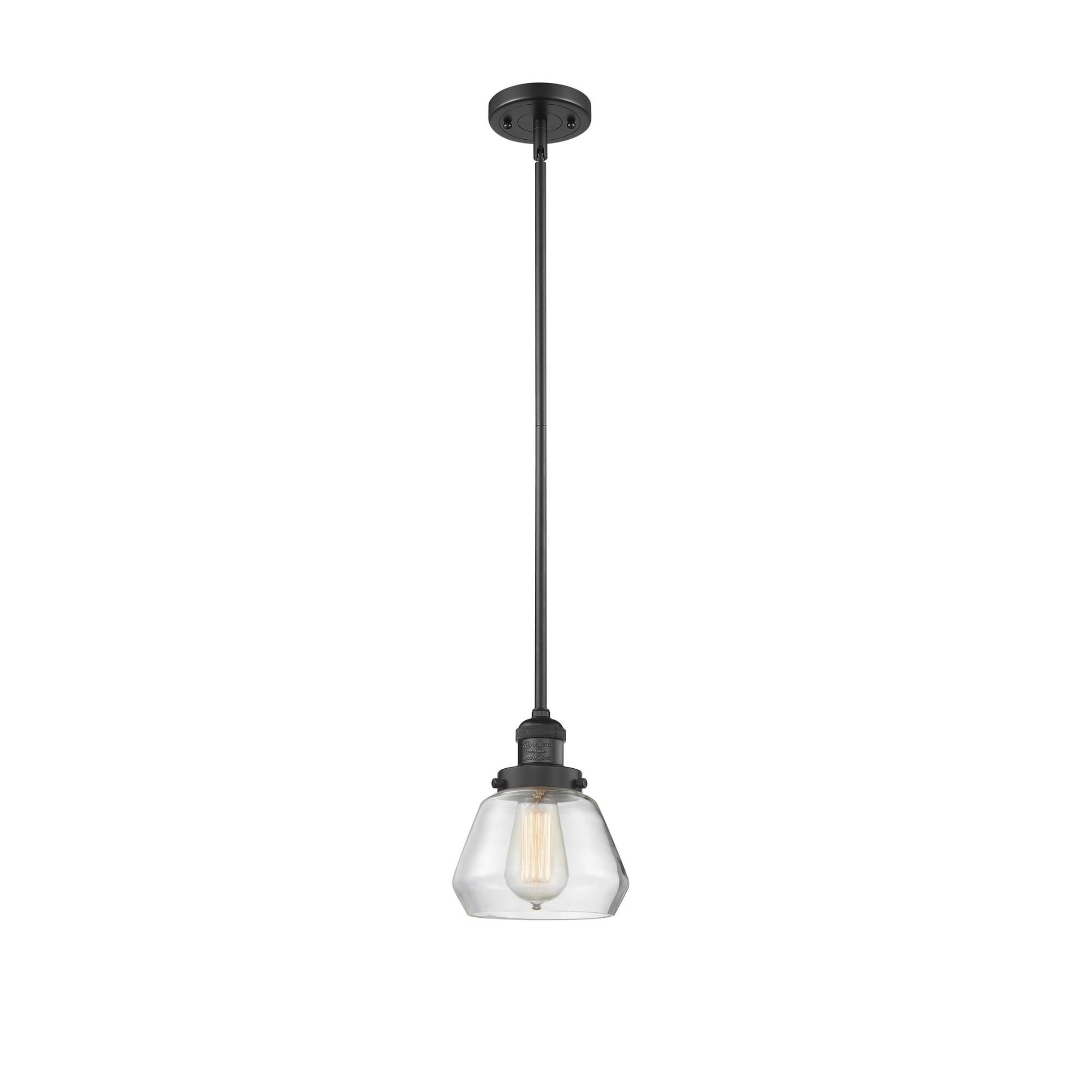 Shown in Matte Black finish and Clear glass