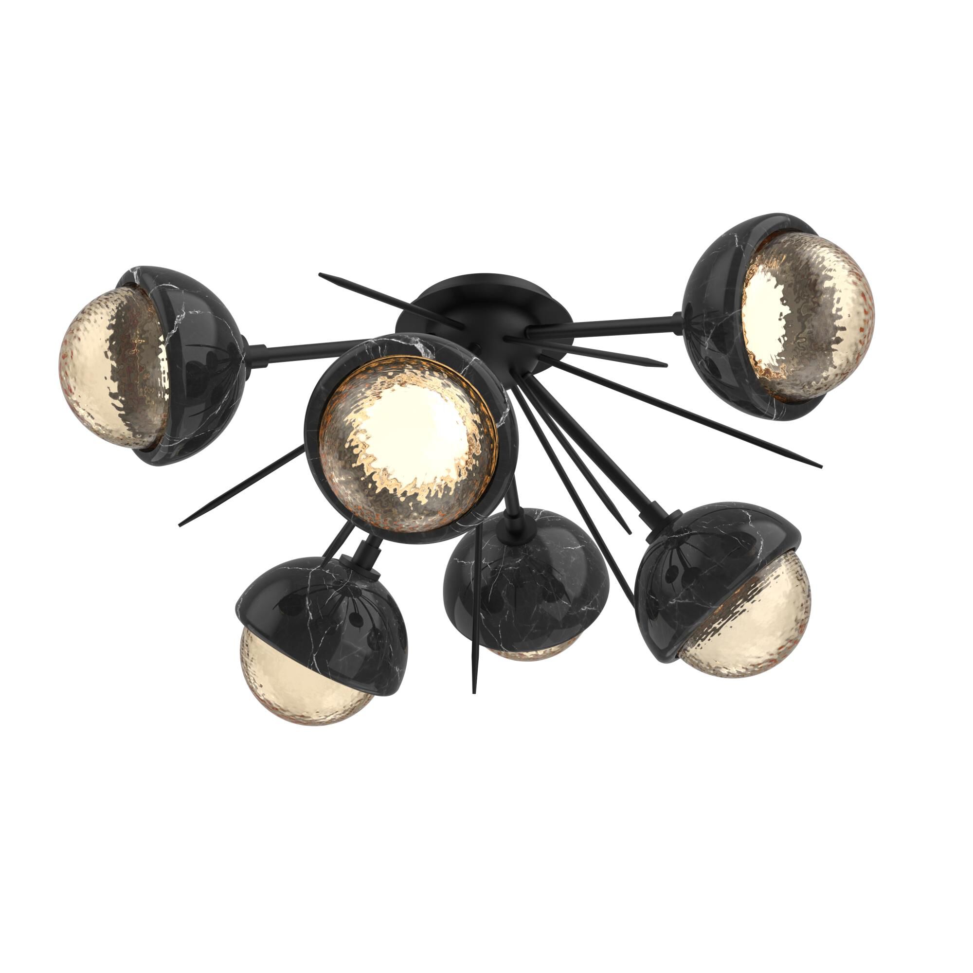 Levi Wilson Cabochon 28 Inch Semi Flush Mount by Hammerton Studio