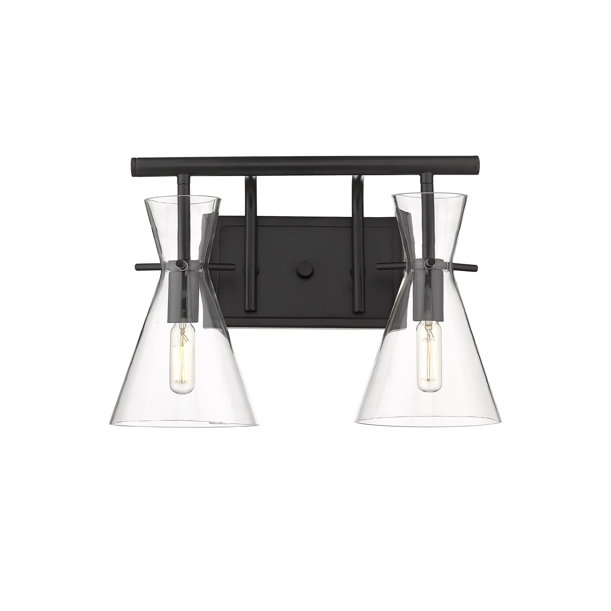 Shown in Matte Black, Clear finish and Clear glass and Clear Glass shade