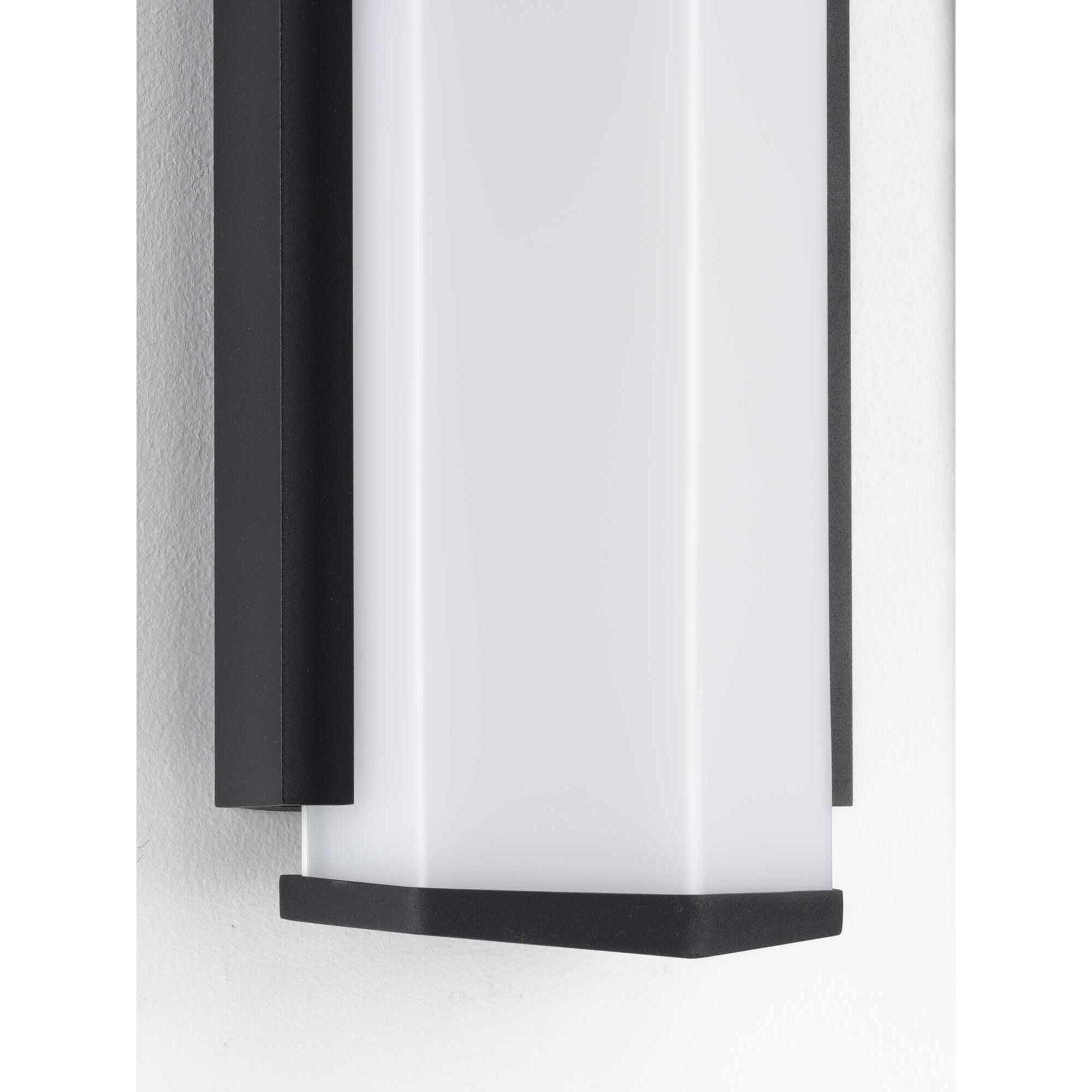 Shown in Textured Black finish and White glass