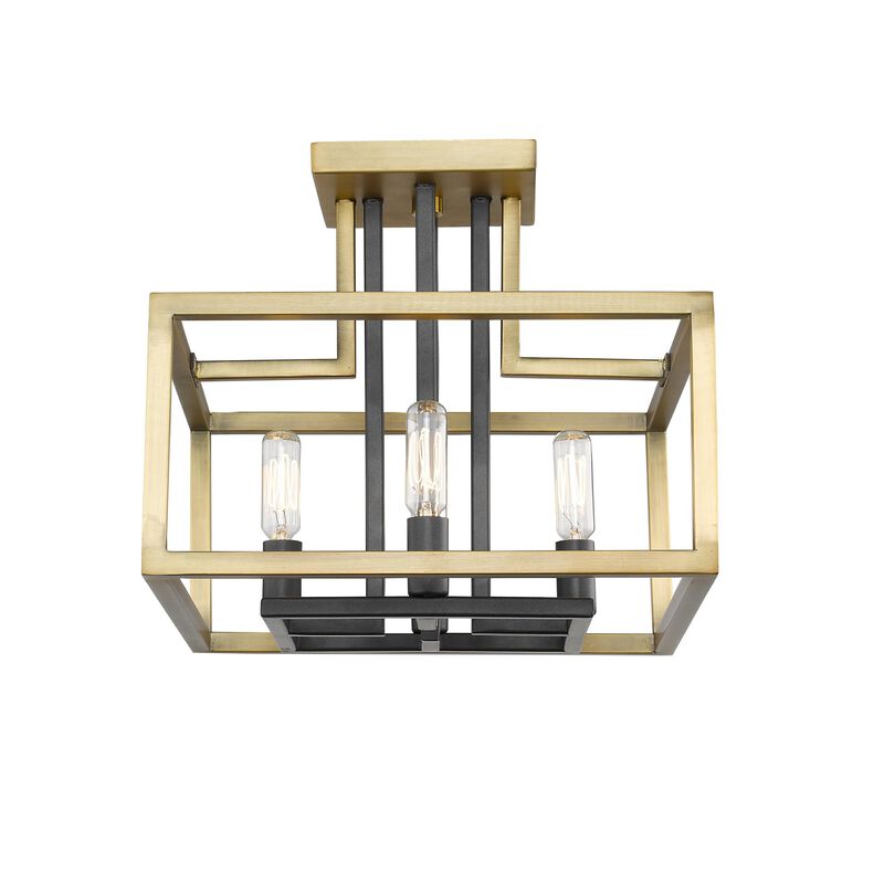 Quadra 13 Inch 4 Light Semi Flush Mount by Z-Lite