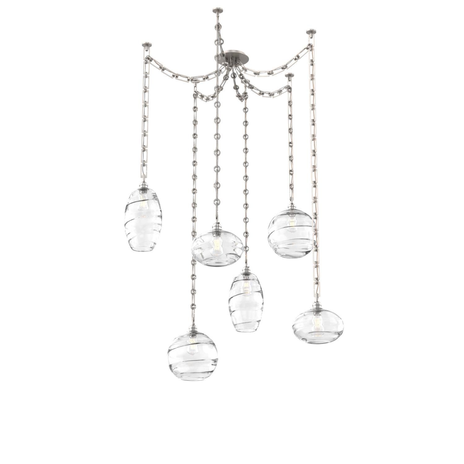 Shown in Beige Silver finish and Clear glass