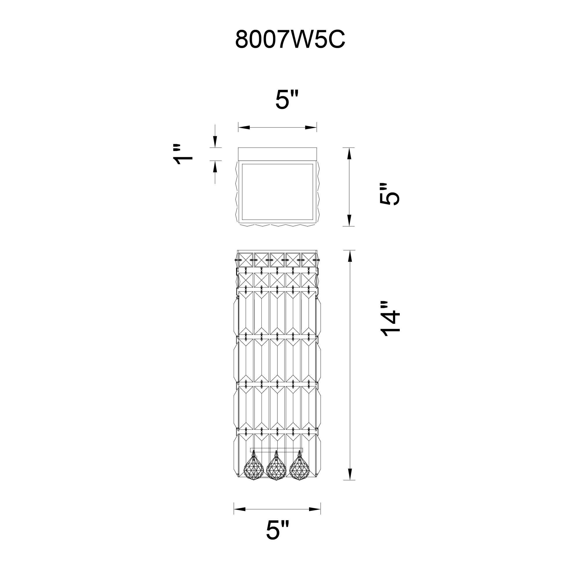 Shown in Chrome finish and K9 Clear crystal