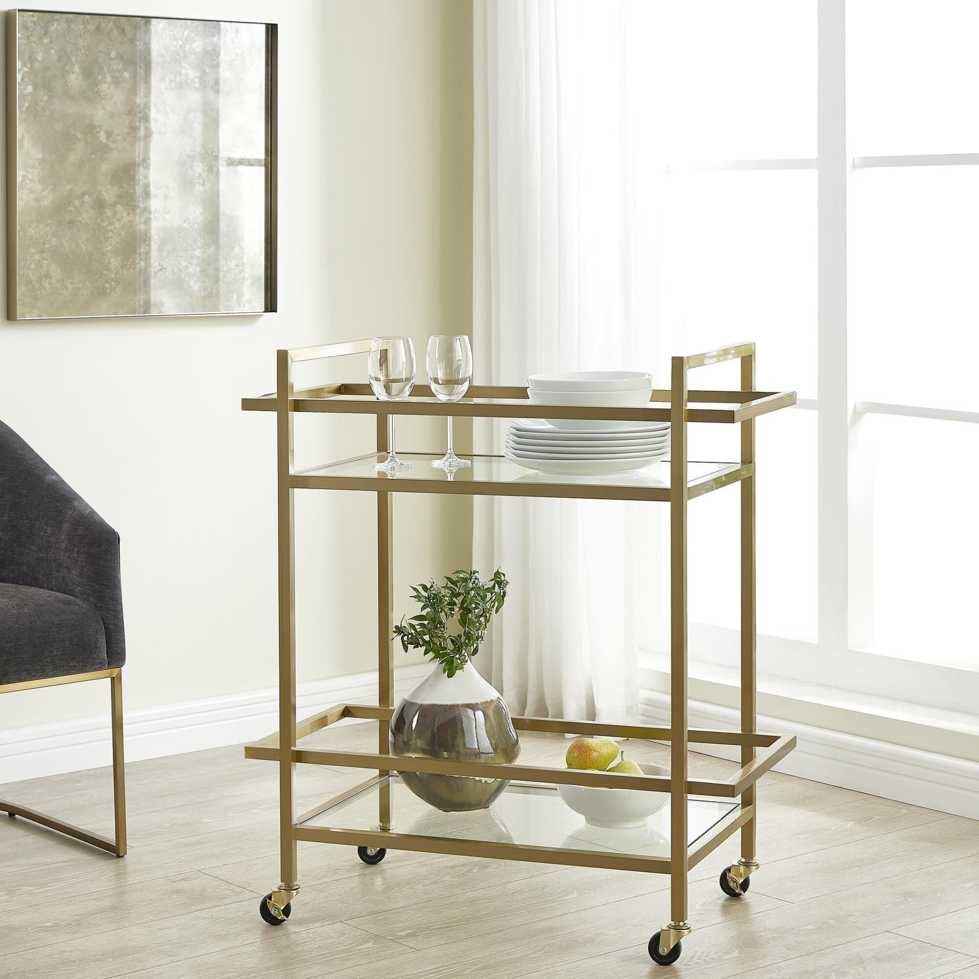 Grace Feyock Erena 32 Inch Bar Cart by Uttermost