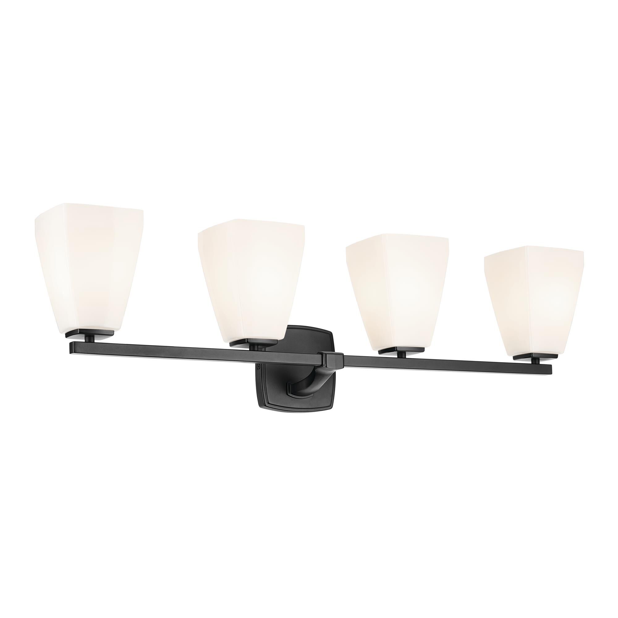 Shown in Black finish and Opal glass