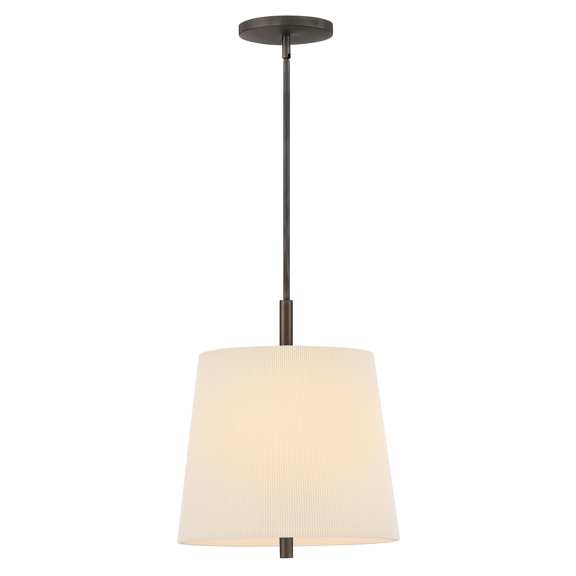 Shown in Slate Bronze finish and Micro Pleated Fabric shade
