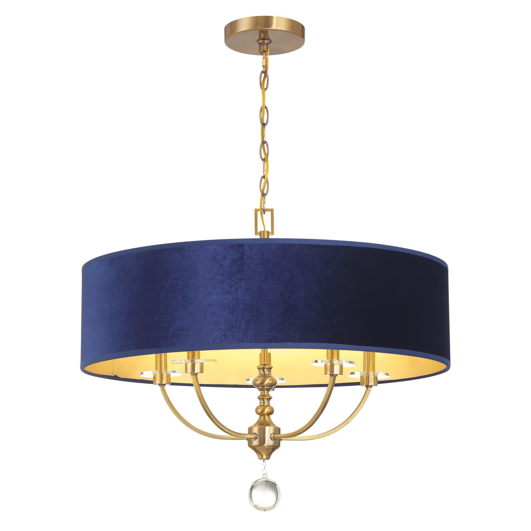 Shown in Oxidized Aged Brass finish and Velvet shade