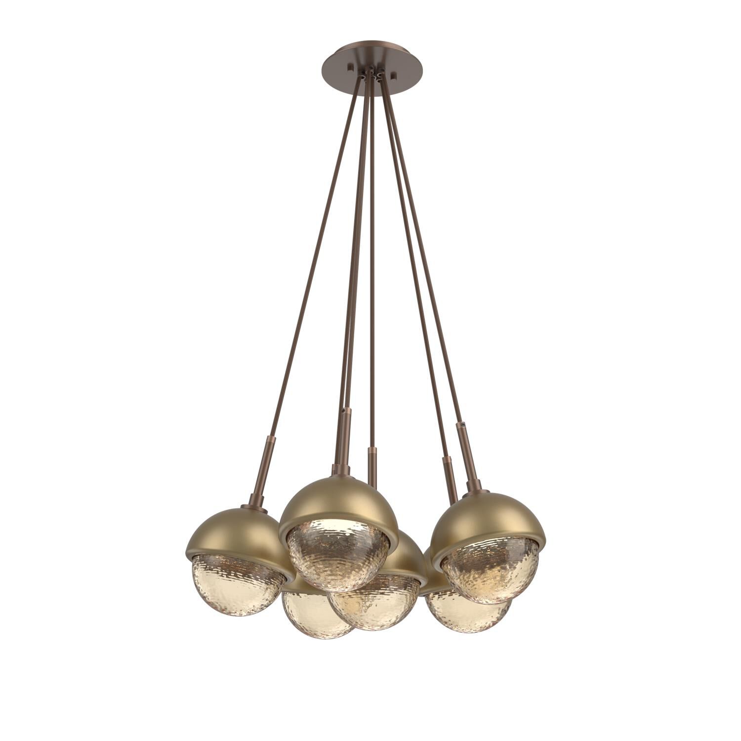 Levi Wilson Cabochon 19 Inch Multi Pendant Light by Hammerton Studio