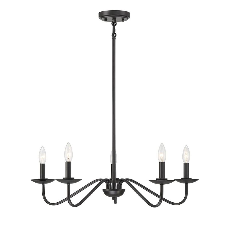 28 Inch 5 Light Chandelier by Meridian Lighting