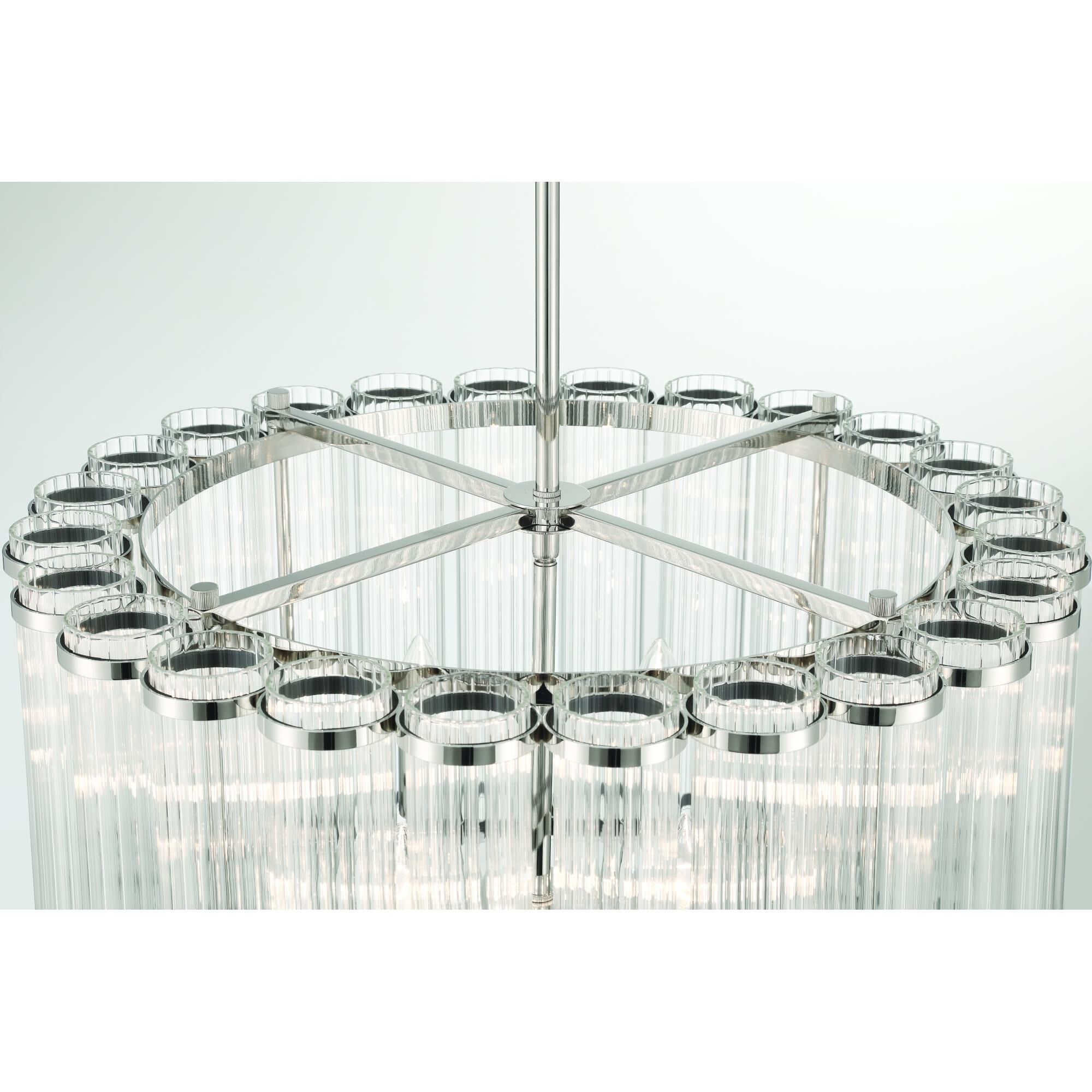 Shown in Nickel finish and Clear  glass