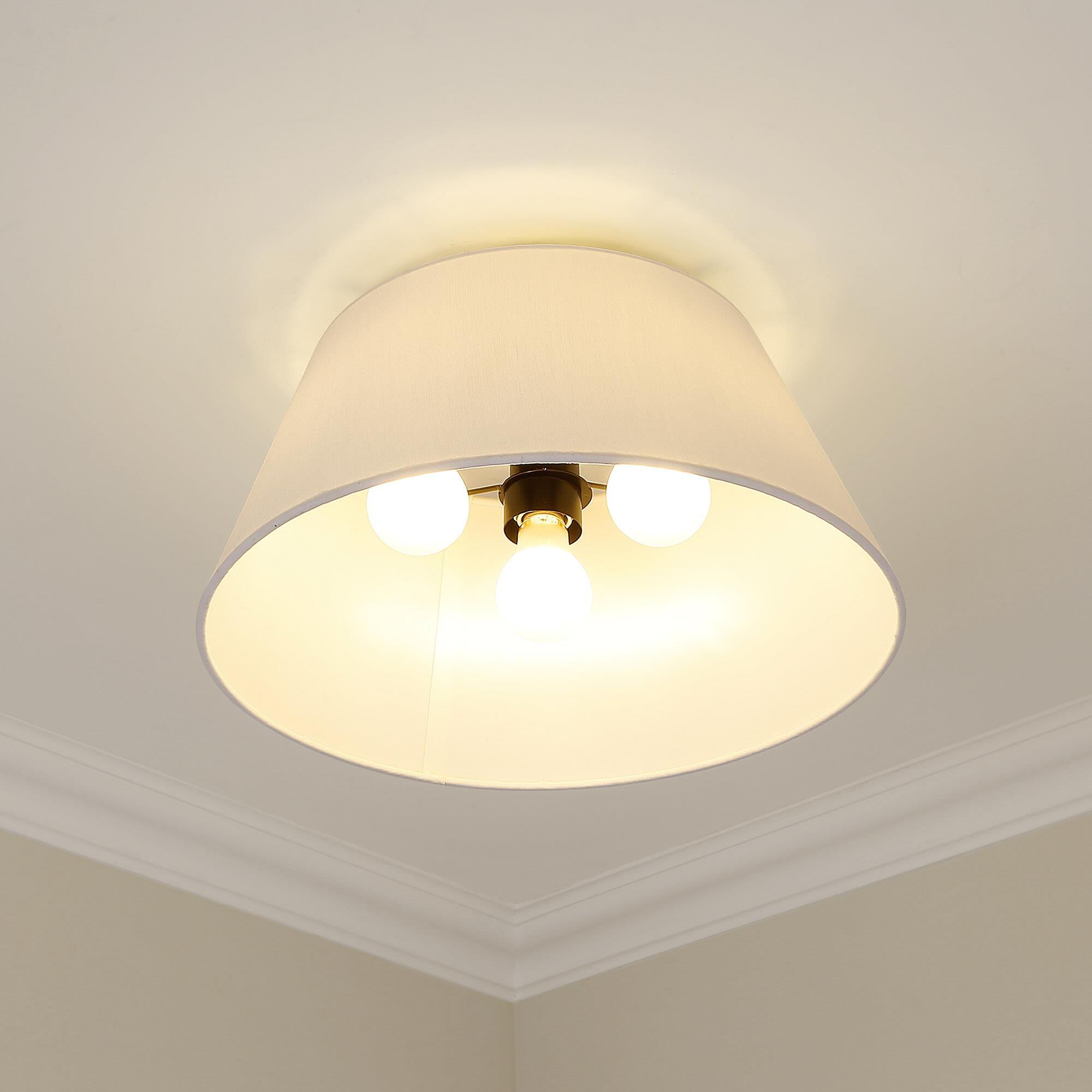 Penn 16 Inch 3 Light Semi Flush Mount by Golden Lighting