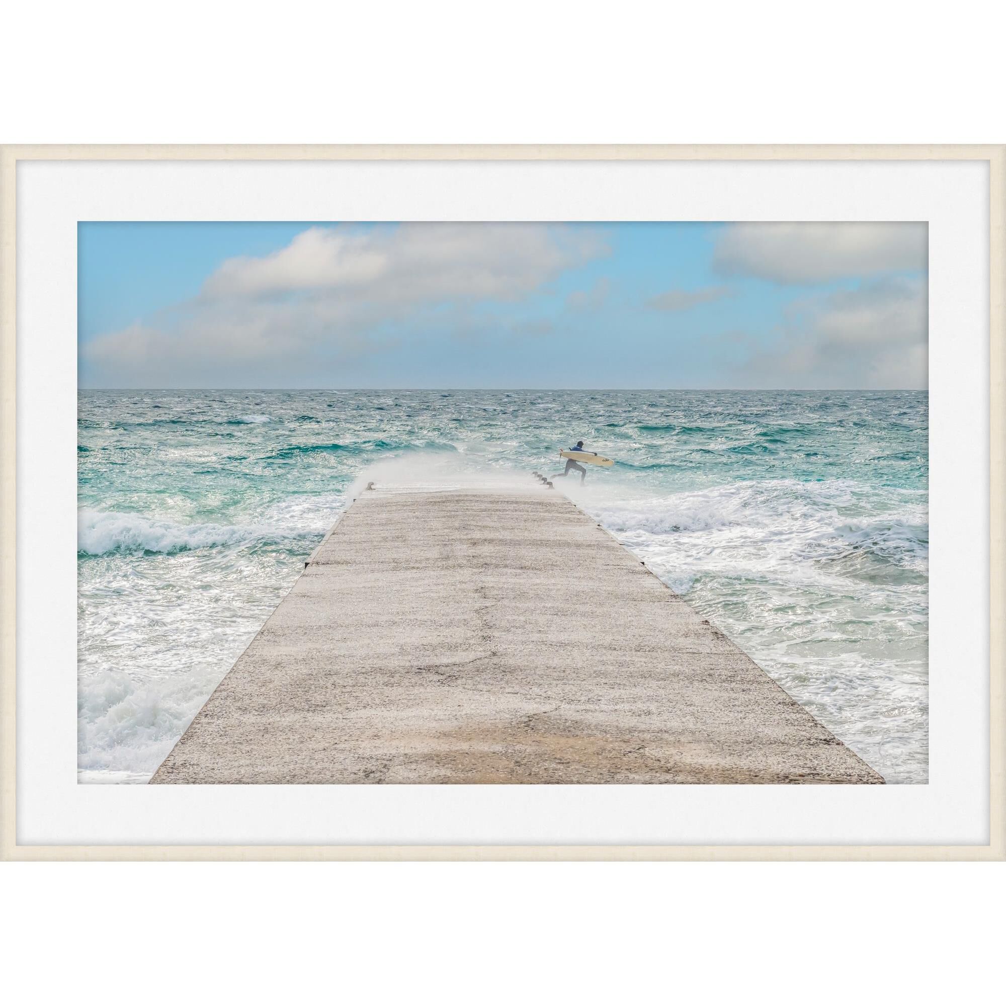 Rs Photo Cannes France Running Surfer Print by LEVEL57