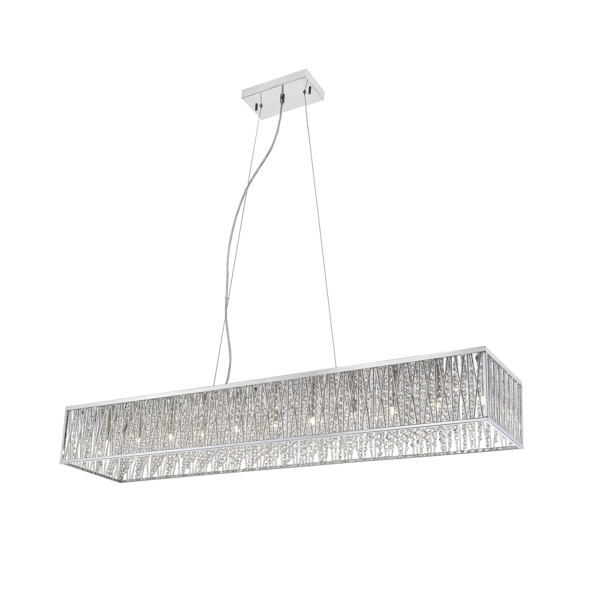 Shown in Chrome finish and Aluminum glass and Aluminum shade