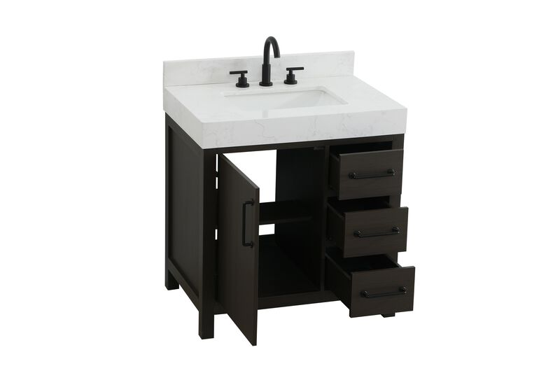 Nathan 32 Inch Bath Vanity by Elegant Dcor
