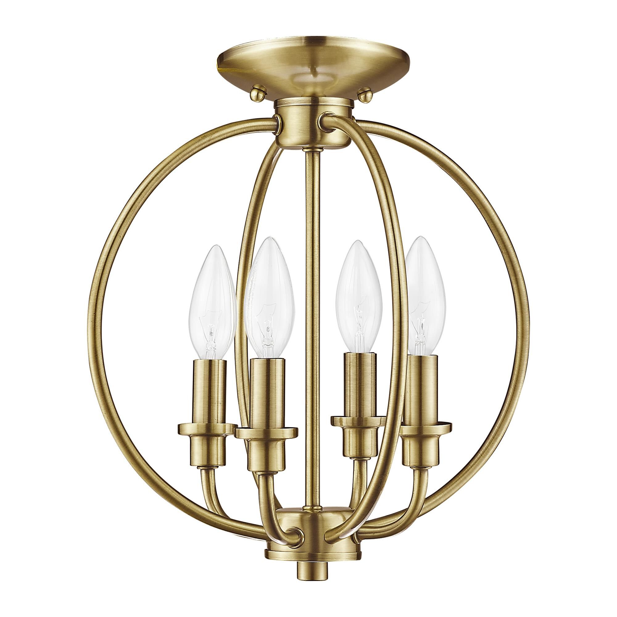 Milania 13 Inch 4 Light Mini Chandelier by Livex Lighting