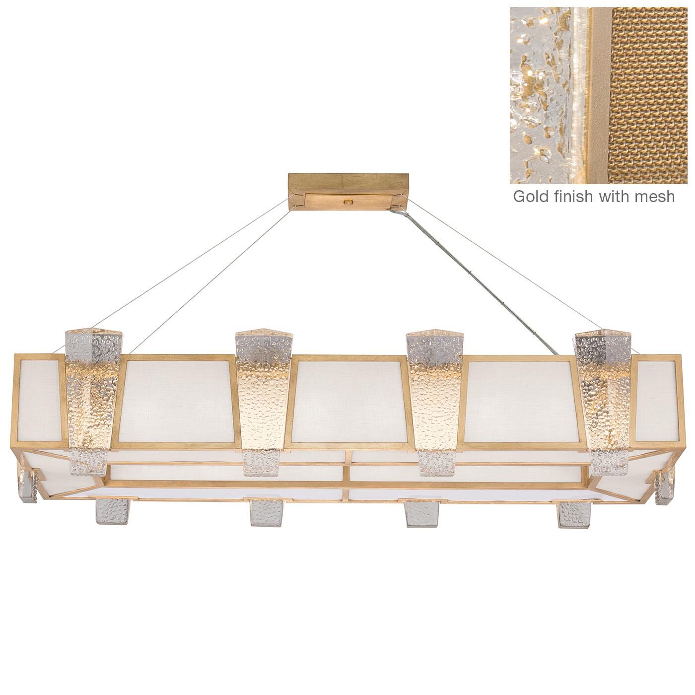 Shown in Gold finish and False crystal and True glass