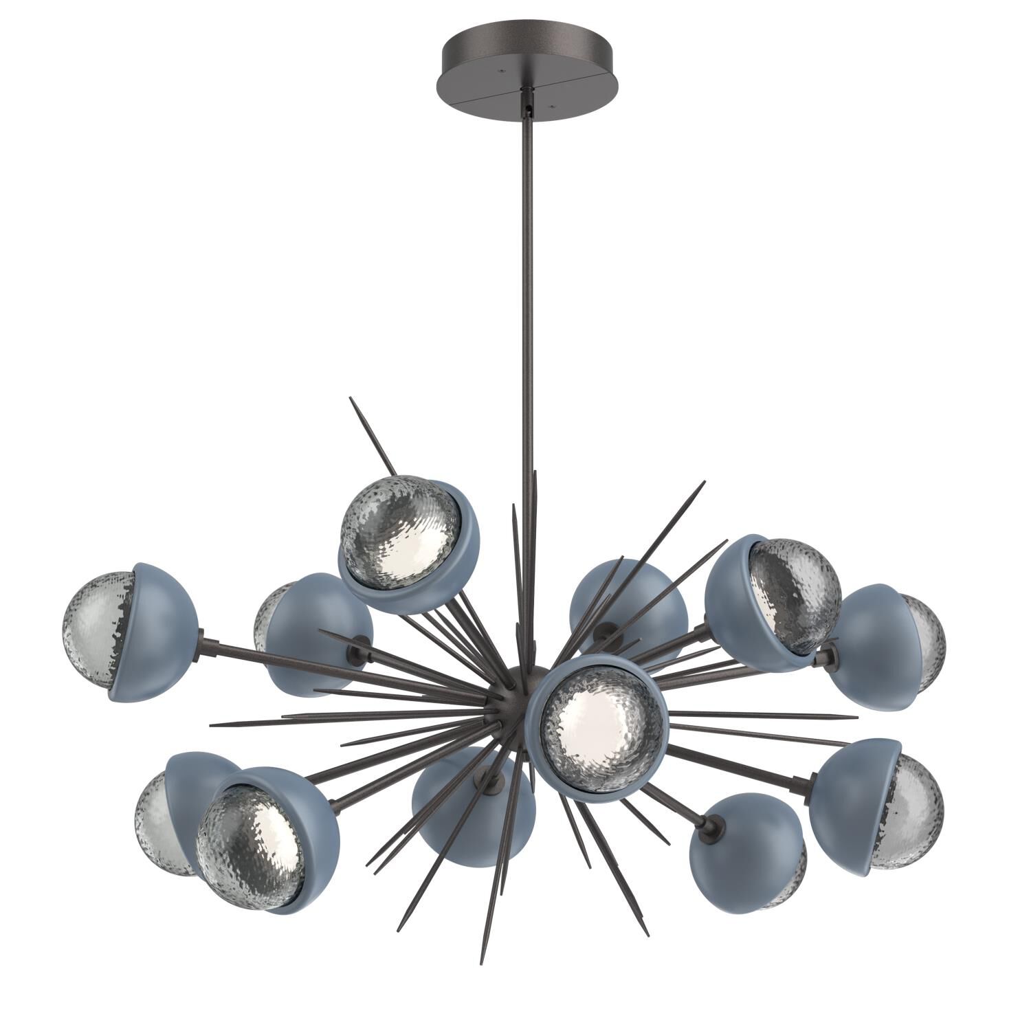 Shown in Graphite finish and Smoke glass and Poppy Blue accent