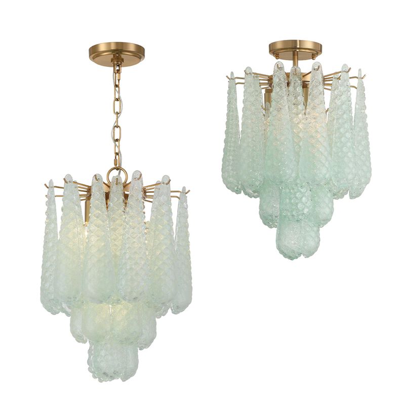 Ollie 14 Inch 4 Light Semi Flush Mount by Crystorama