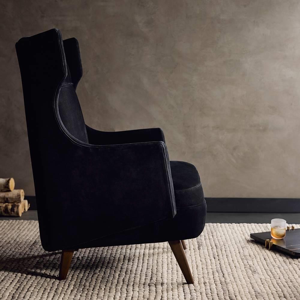 Shown in Noir Nubuck and Dark Walnut finish