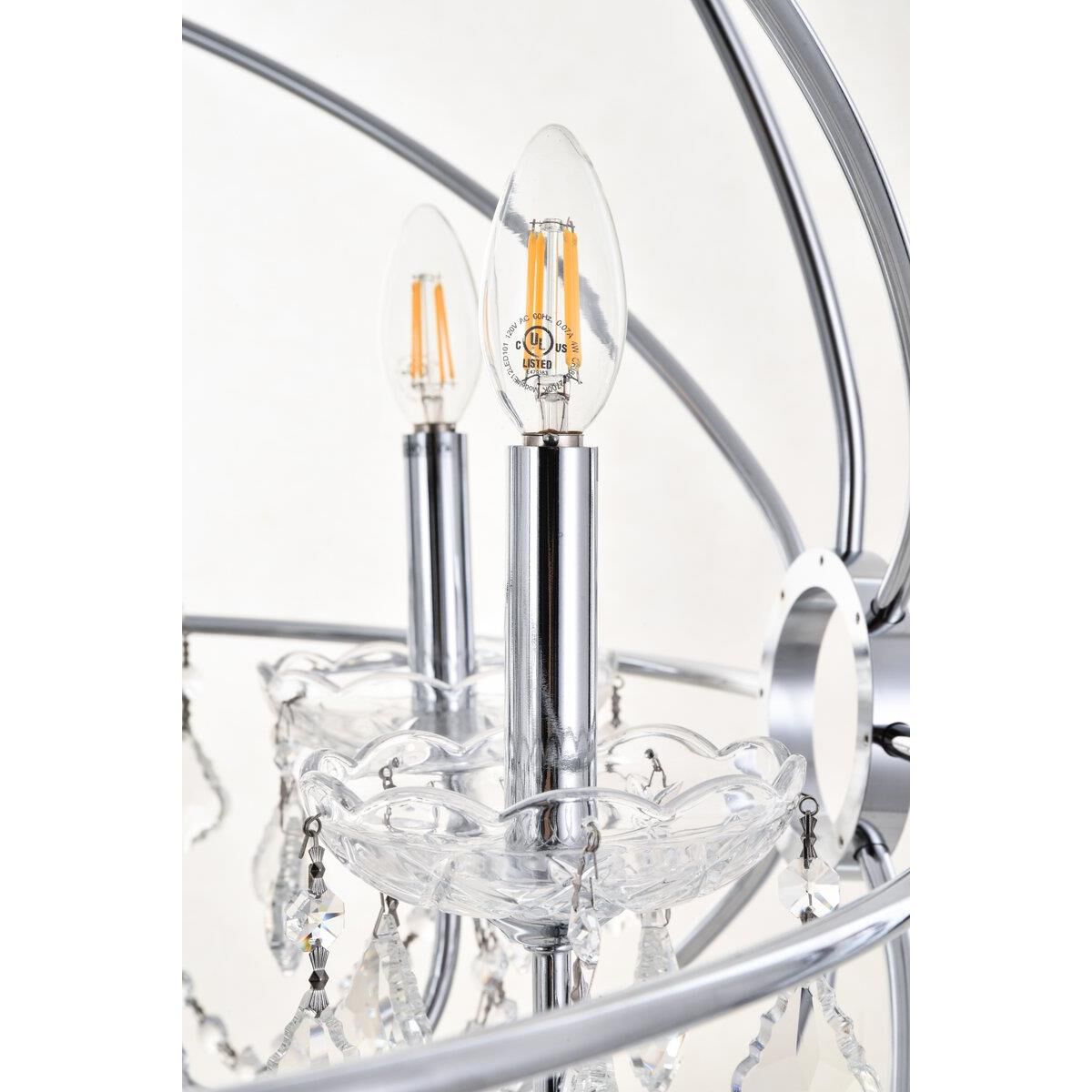 Cordelia 32 Inch 8 Light Chandelier by Elegant Lighting