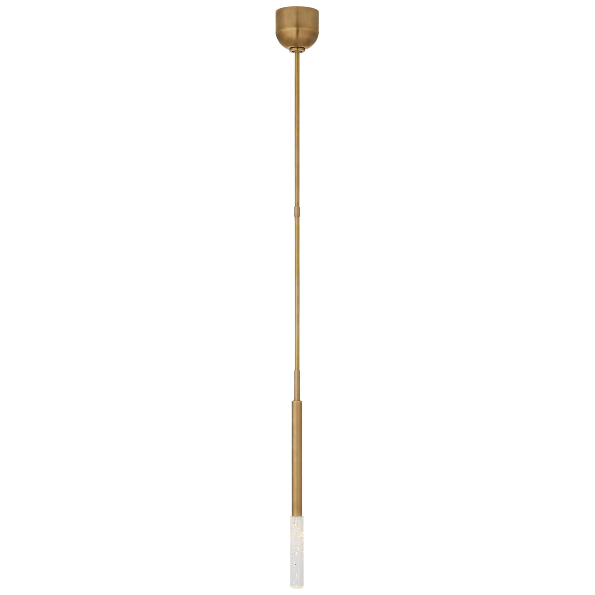 Shown in Antique-Burnished Brass finish and Seeded glass