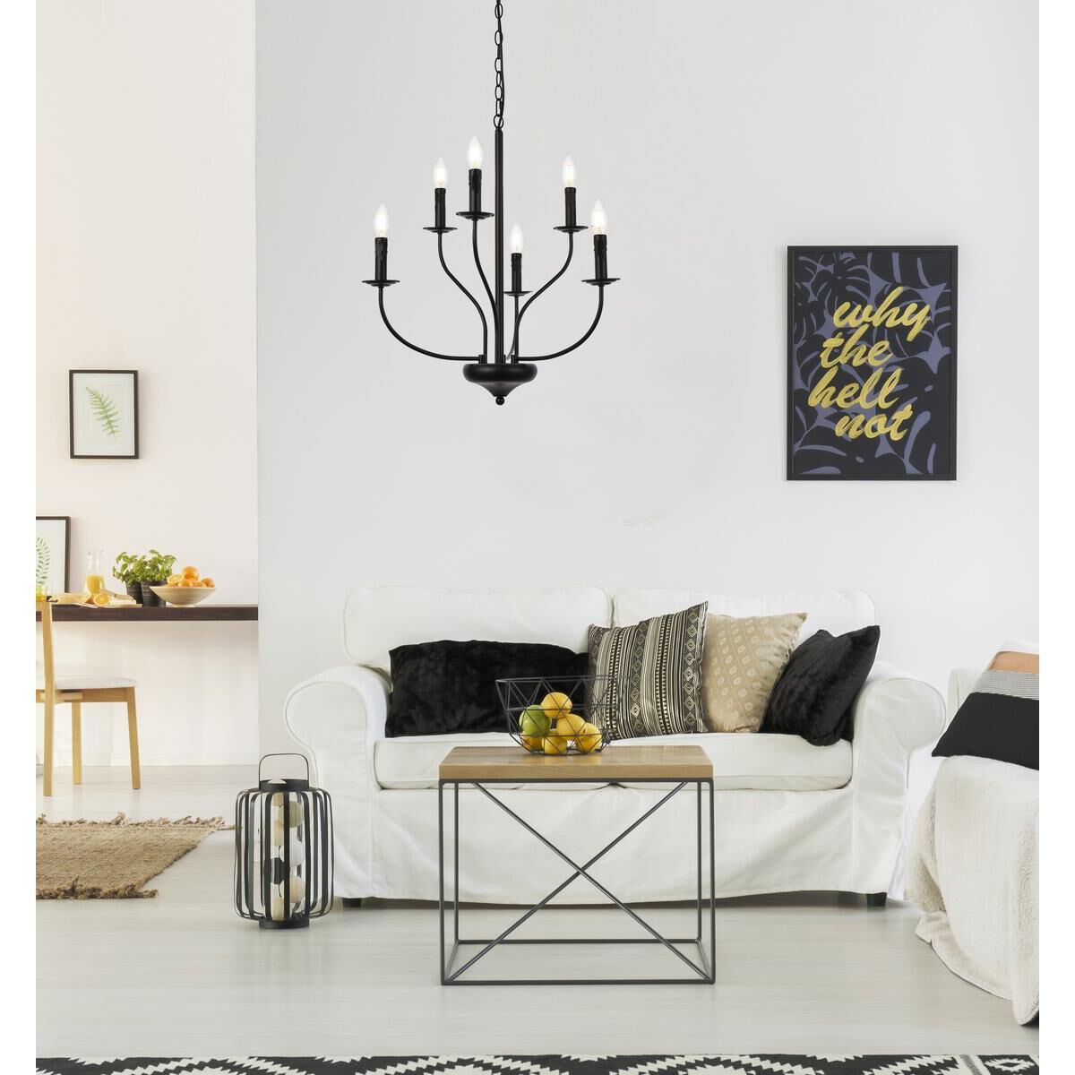 Westley 24 Inch 6 Light Chandelier by Elegant Lighting