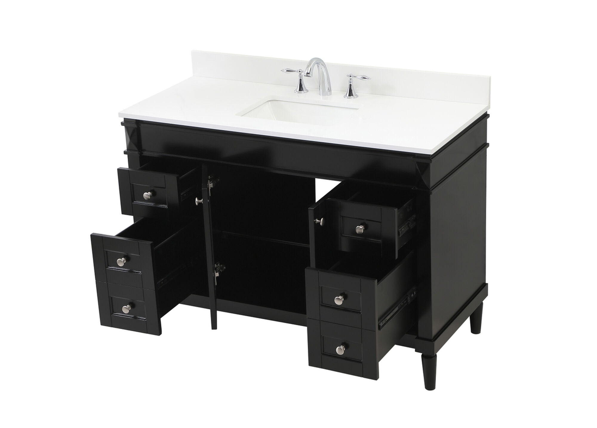Shown in Black finish and Backsplash accent