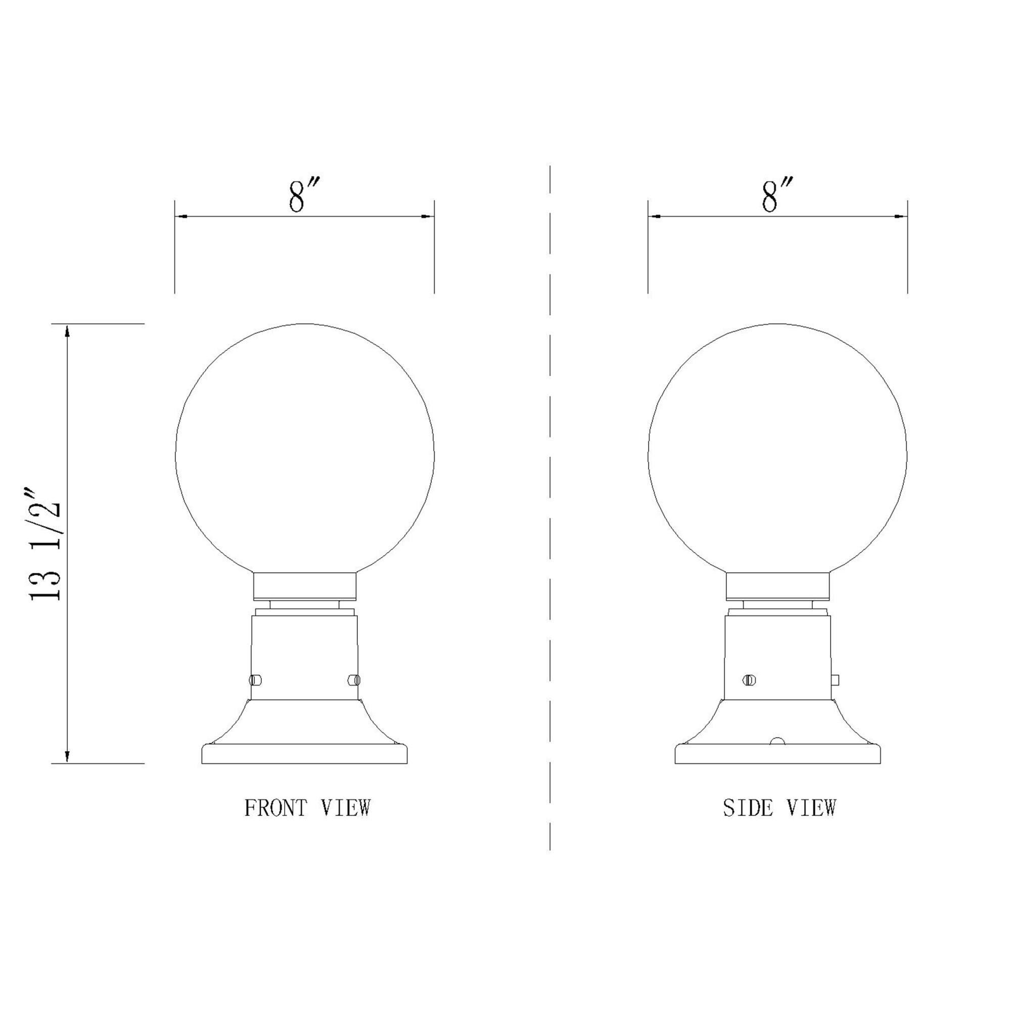Z-Lite Laurent 13 Inch Tall Outdoor Pier Lamp