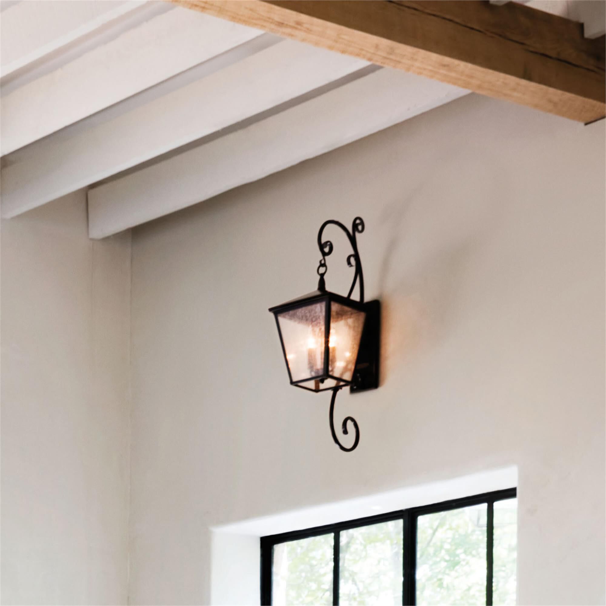 Shown in Regency Bronze finish and Clear Seedy glass