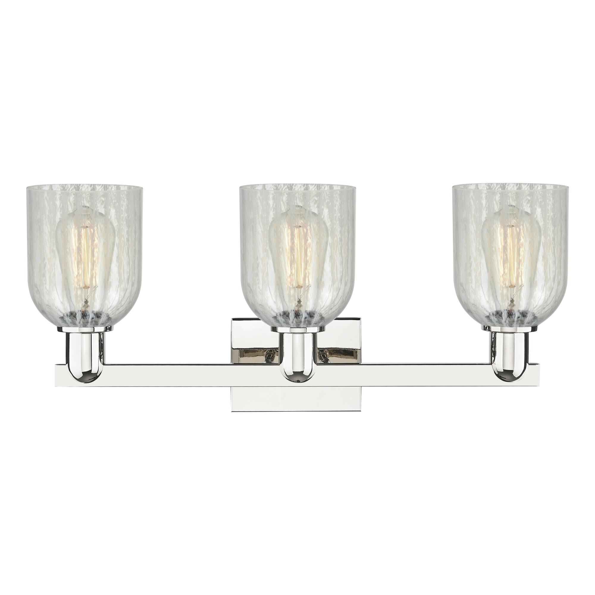 Shown in Polished Nickel finish and Mouchette glass