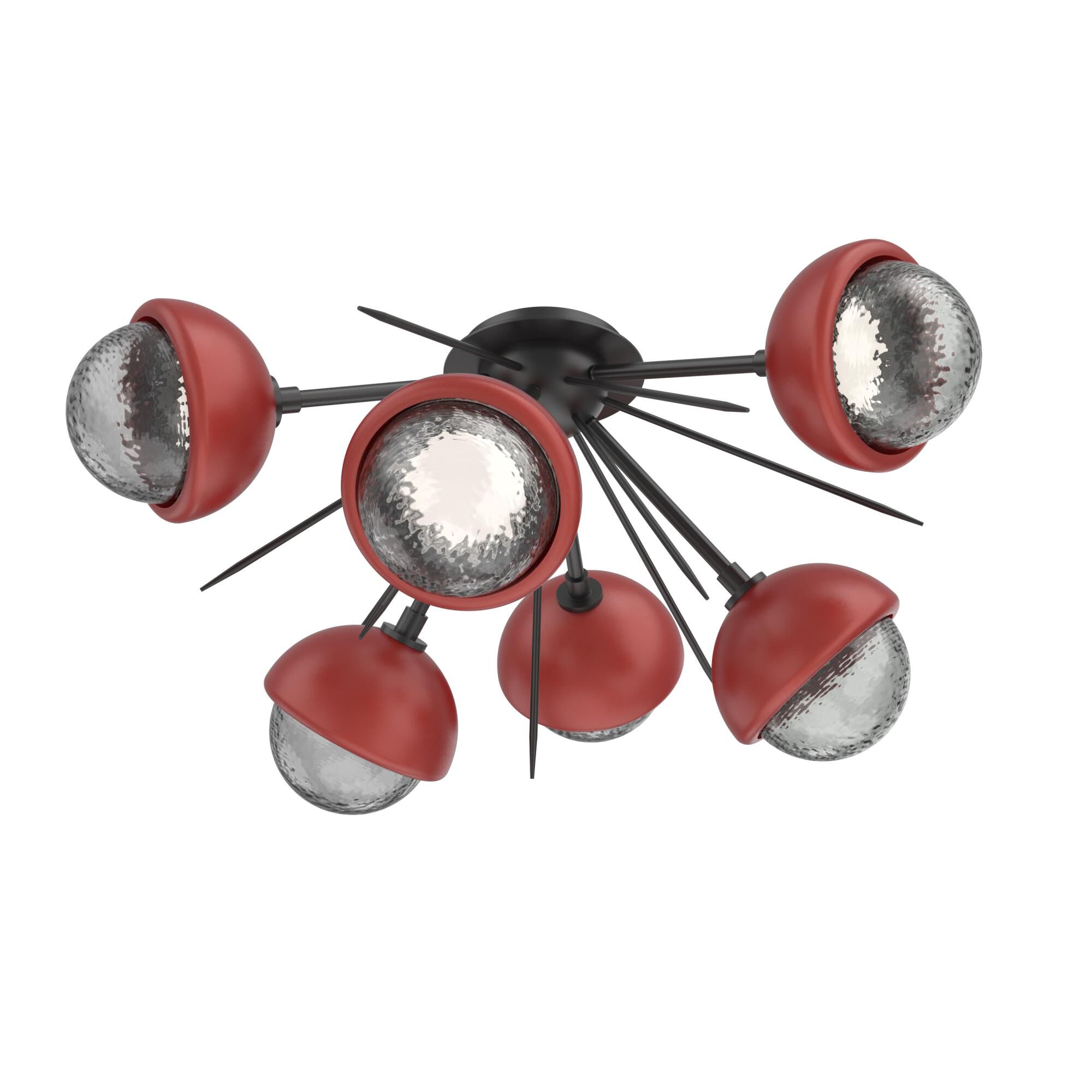 Shown in Matte Black finish and Smoke glass and Cinnamon Red accent