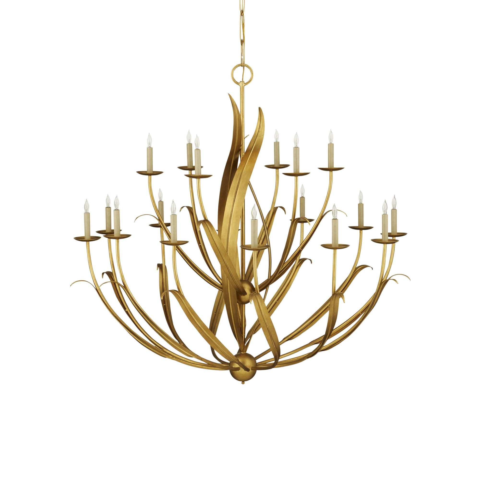 Menefee 49 Inch 18 Light Chandelier by Currey and Company