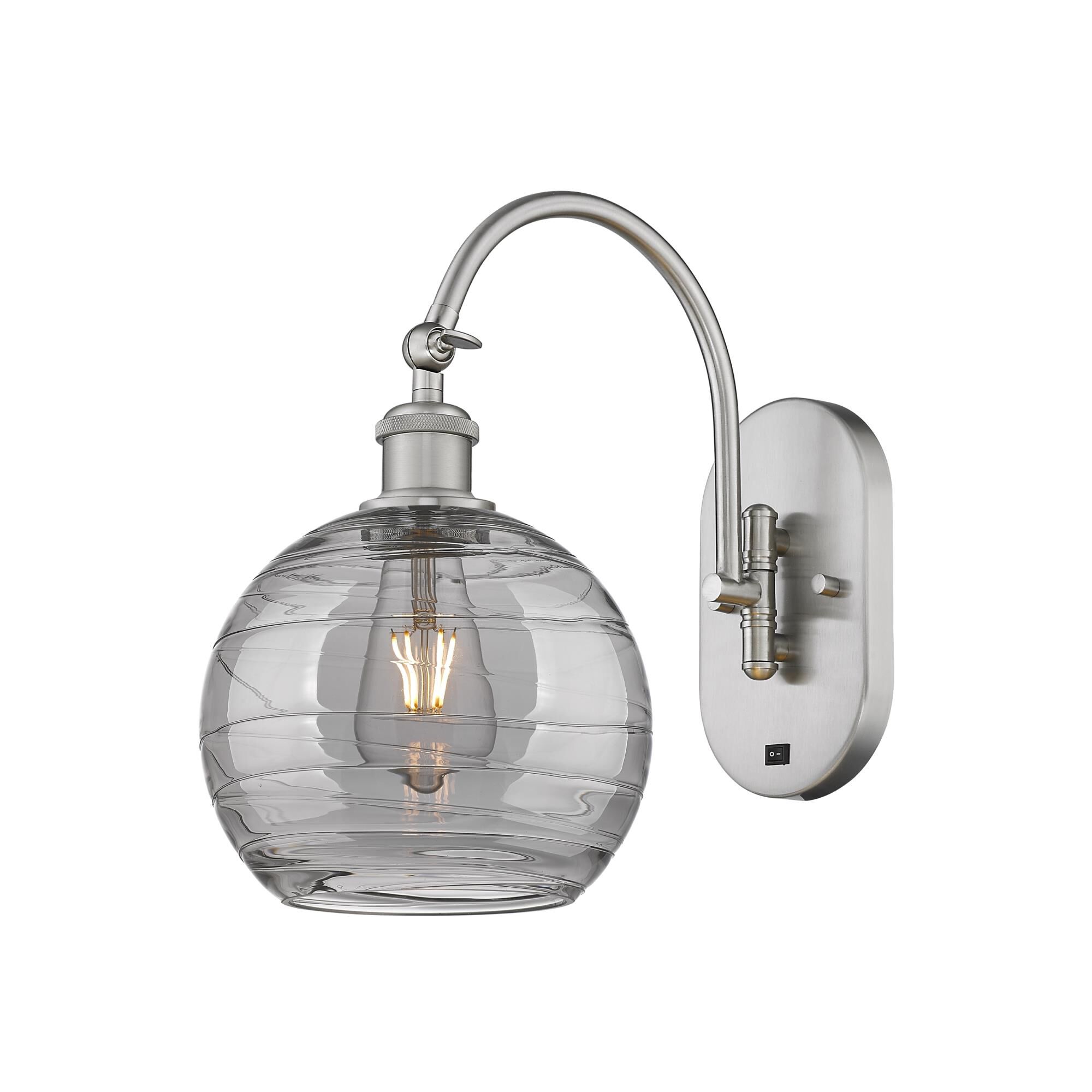 Bruno Marashlian Athens Deco Swirl 8 Inch Wall Swing Lamp by Innovations Lighting