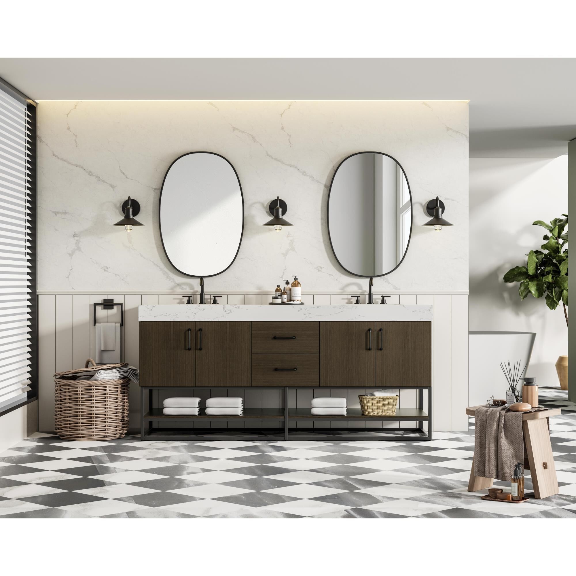 Caroline 72 Inch Bath Vanity by Elegant Dcor