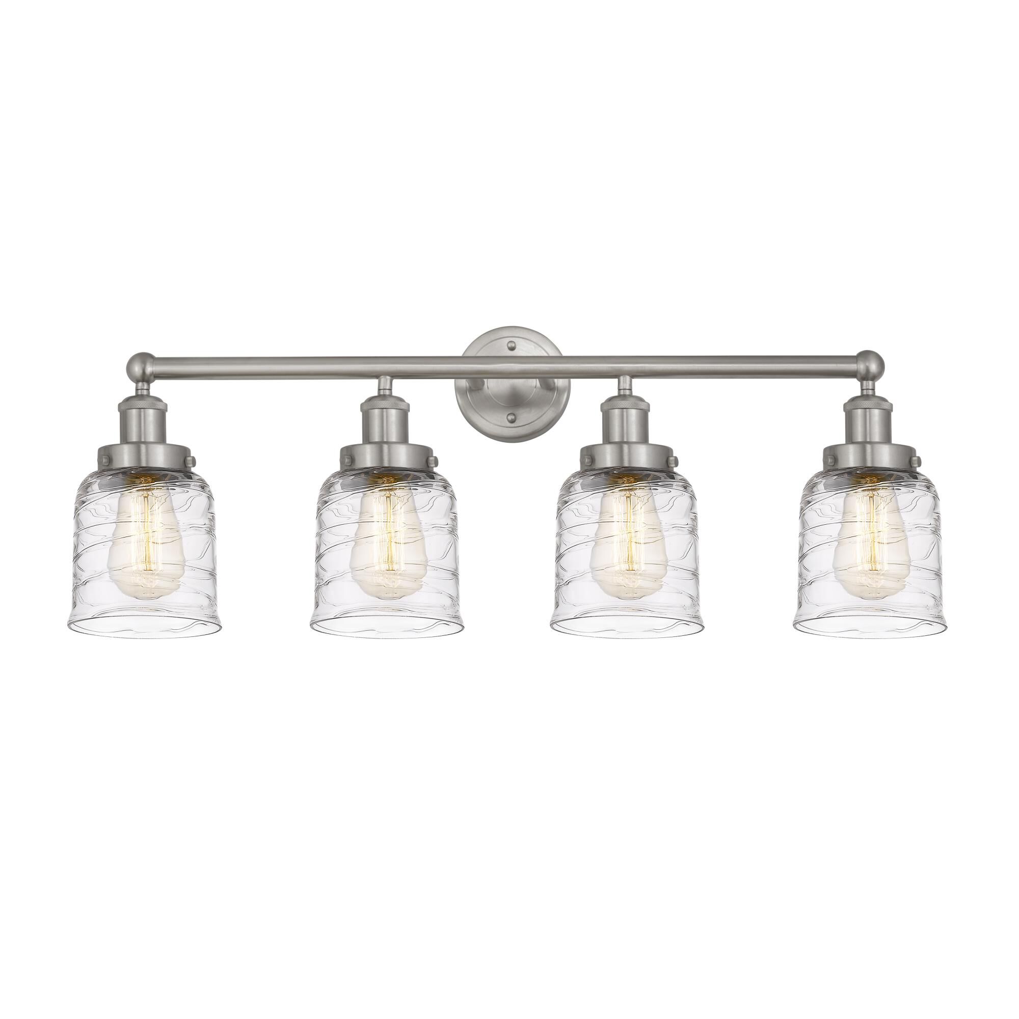 Shown in Brushed Satin Nickel, Plated Smoke finish and Plated Smoke glass and Plated Smoke Glass shade