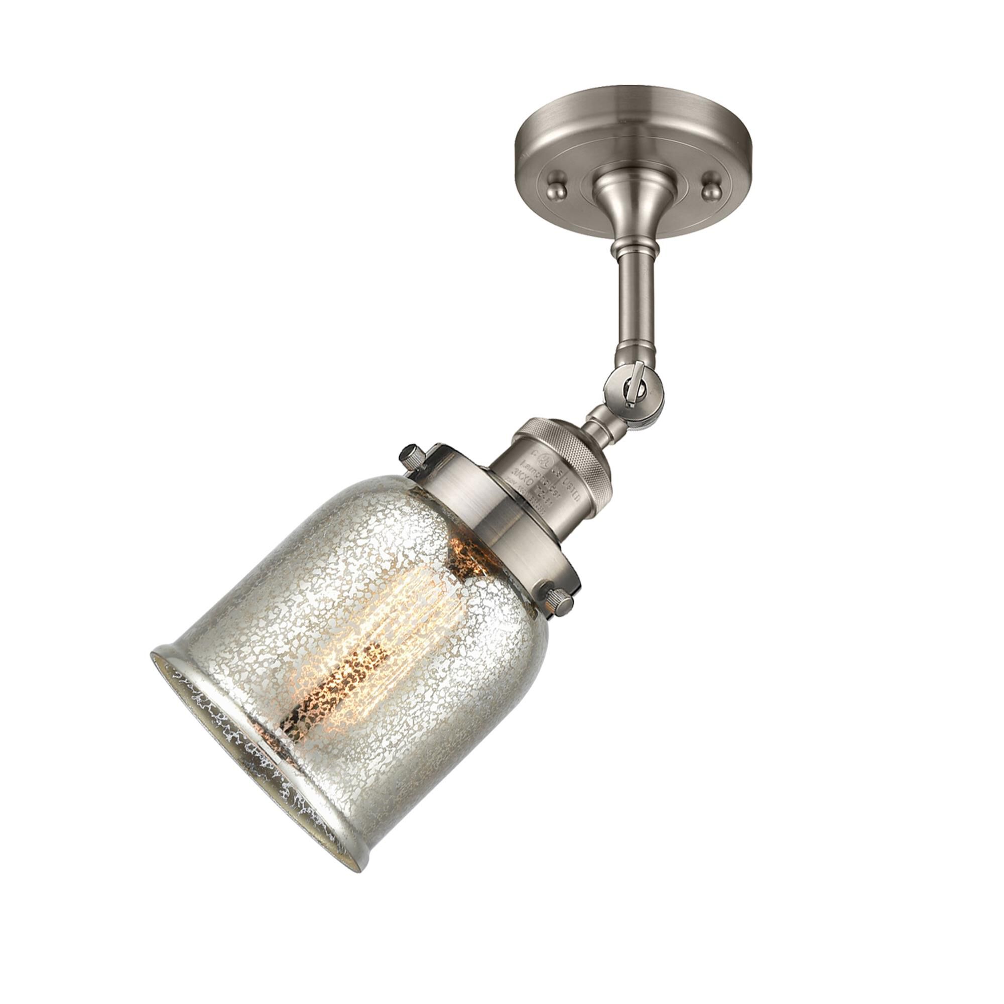 Shown in Brushed Satin Nickel finish and Silver Mercury glass