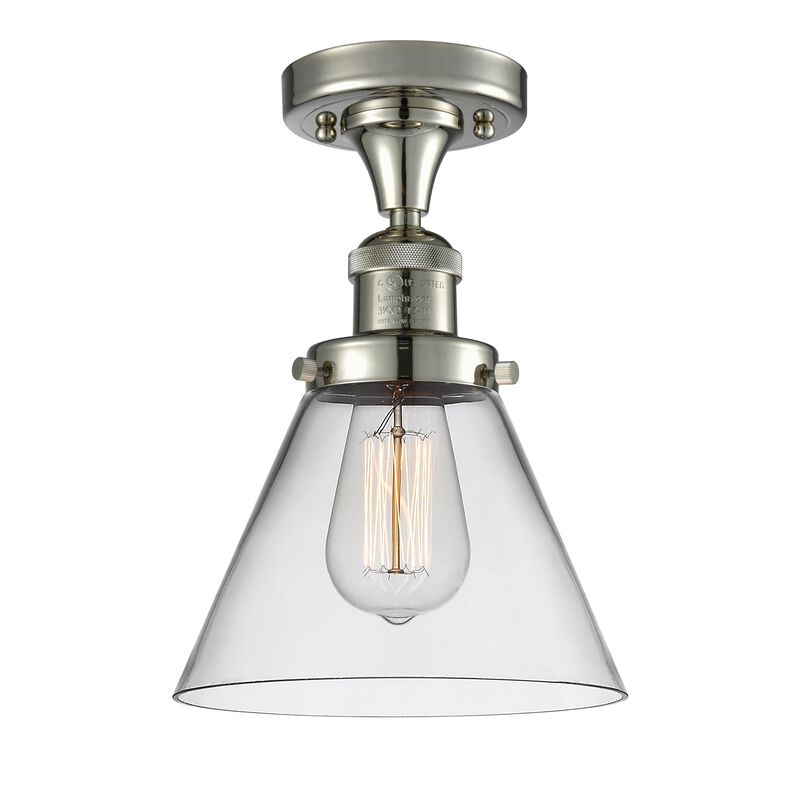 Bruno Marashlian Large Cone 7 Inch 1 Light Semi Flush Mount by Innovations Lighting