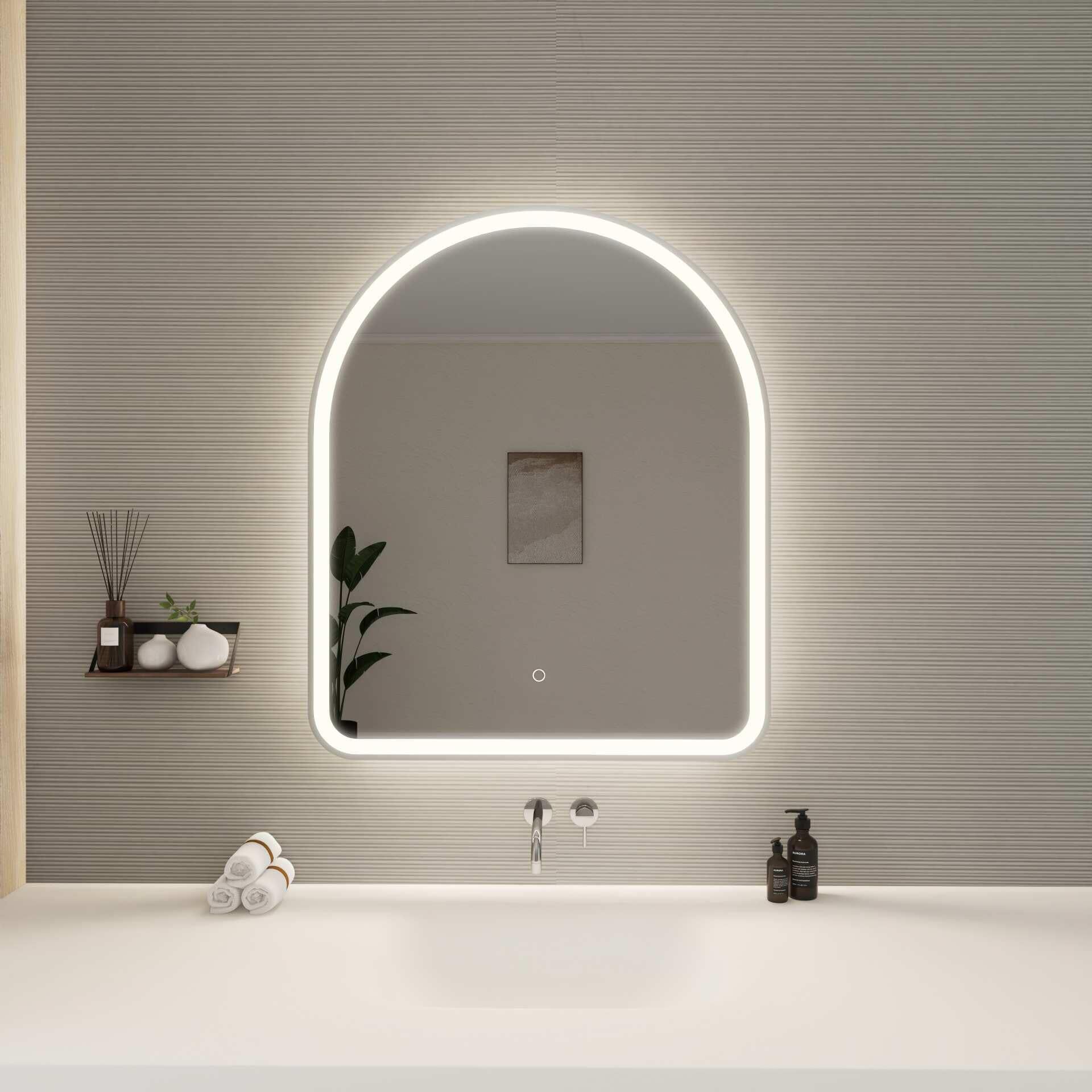 Harmoni 36 Inch Arched LED Lighted Mirror by Elegant Decor
