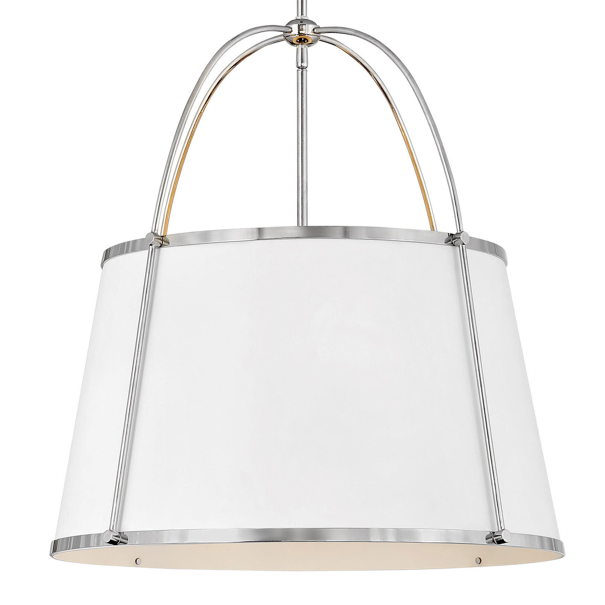 Shown in Polished Nickel finish and Matte White accent