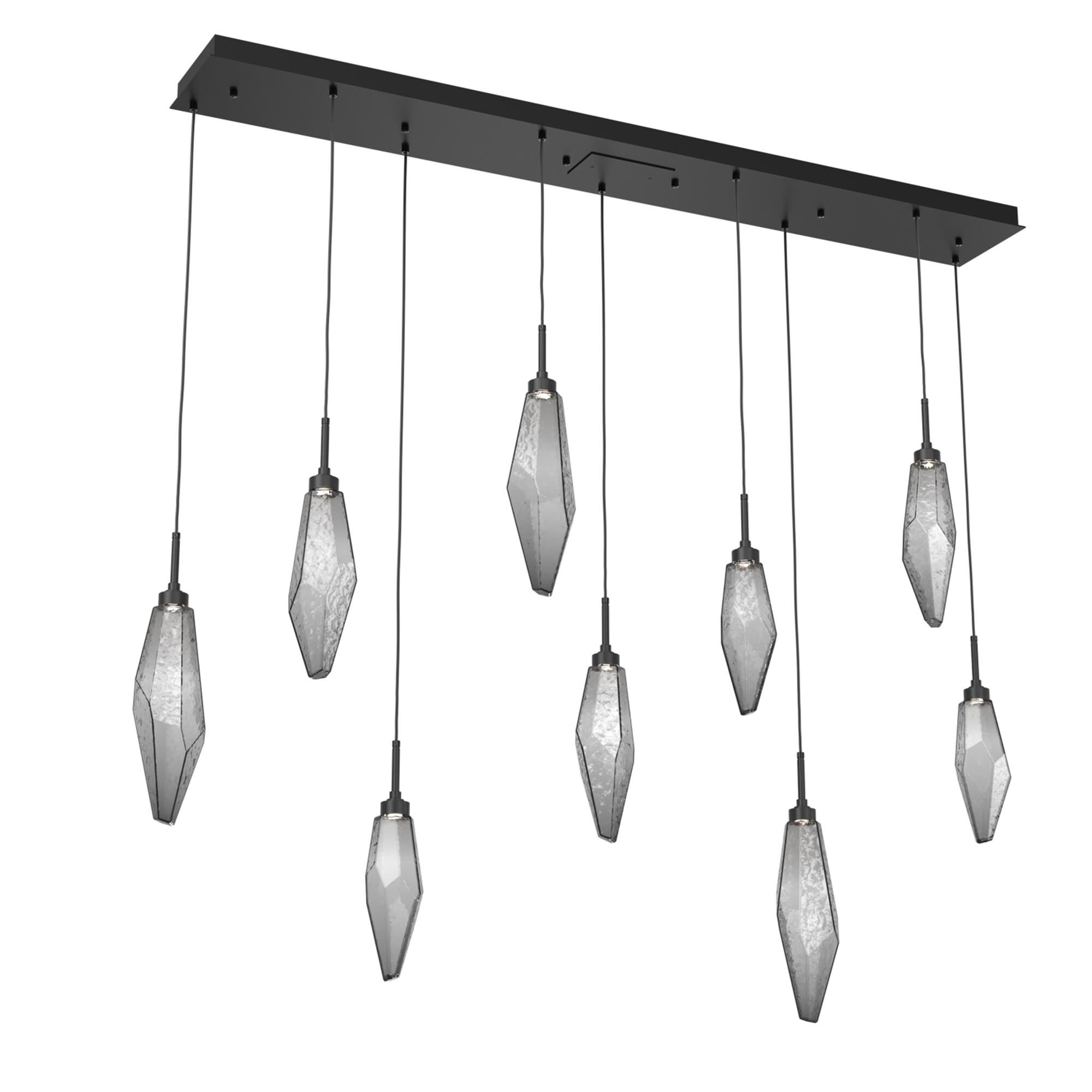 Shown in Matte Black finish and Chilled Smoke glass