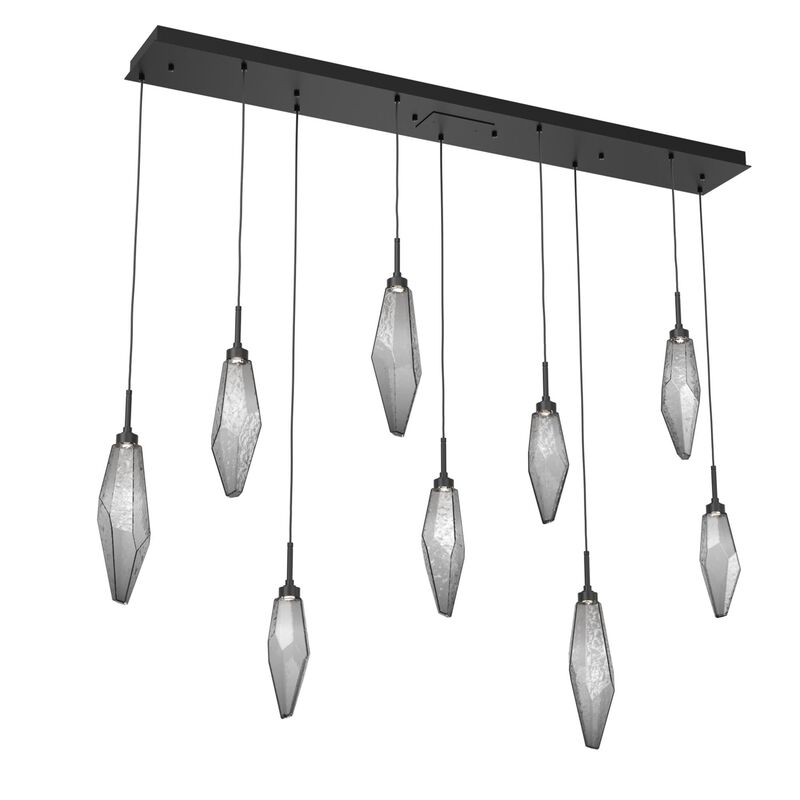 Rock Crystal Linear Suspension Light by Hammerton Studio