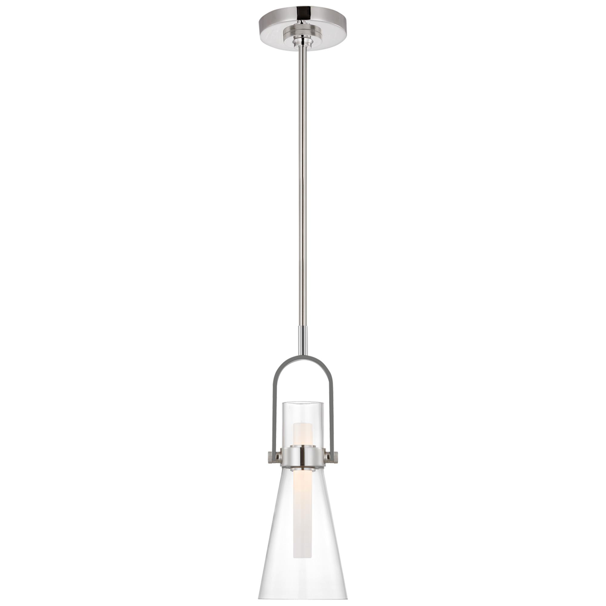 Shown in Polished Nickel finish and Clear glass