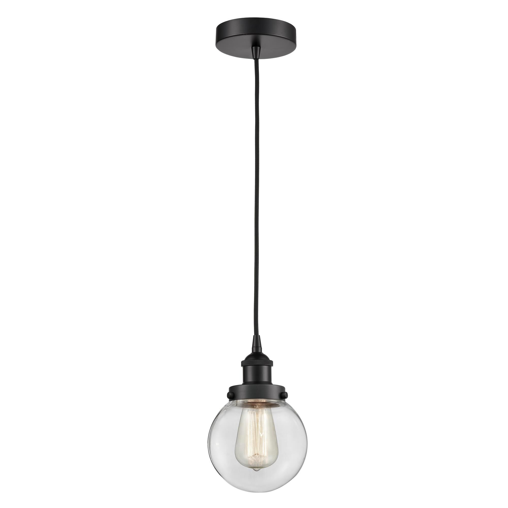Shown in Matte Black finish and Clear glass