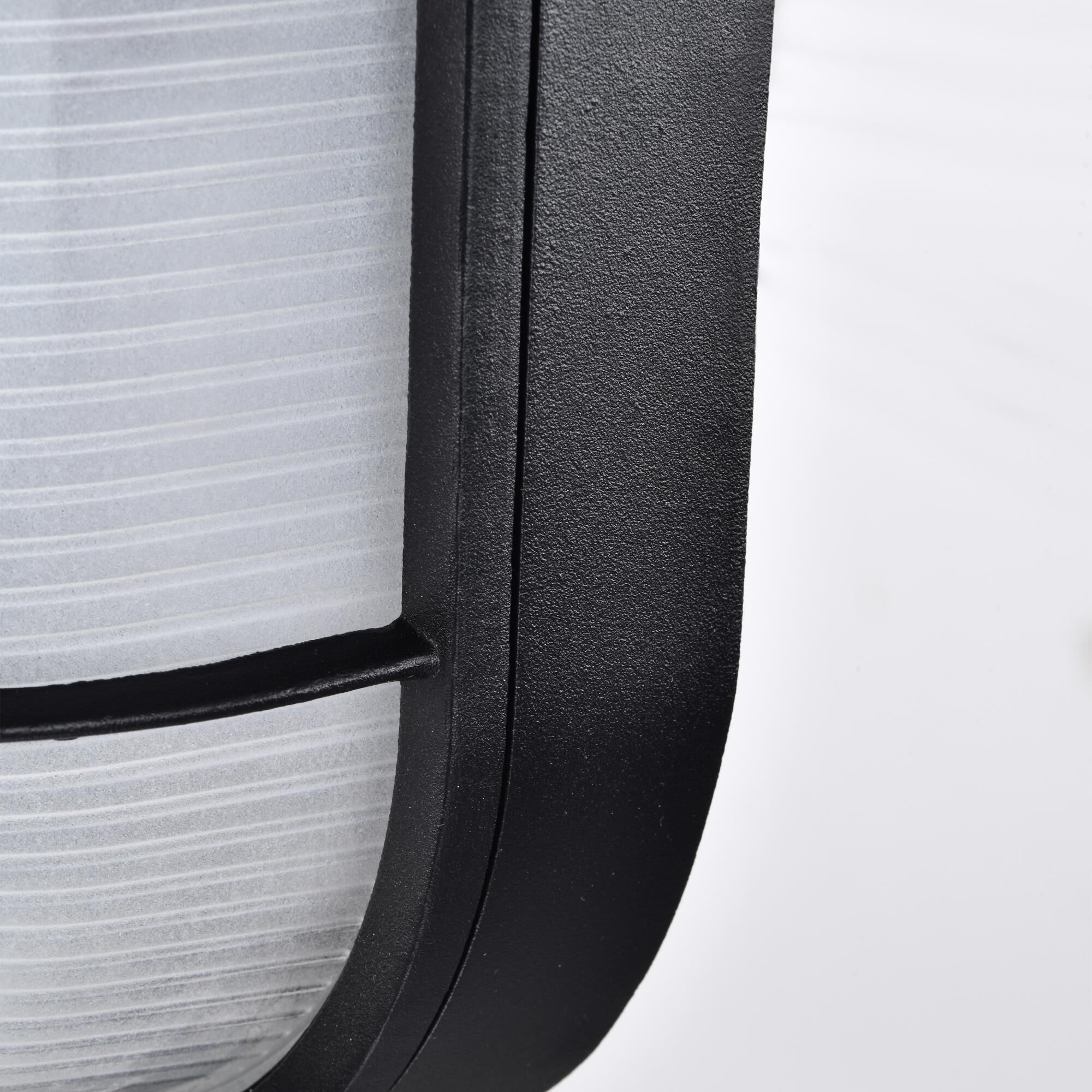 Shown in Black finish and White glass