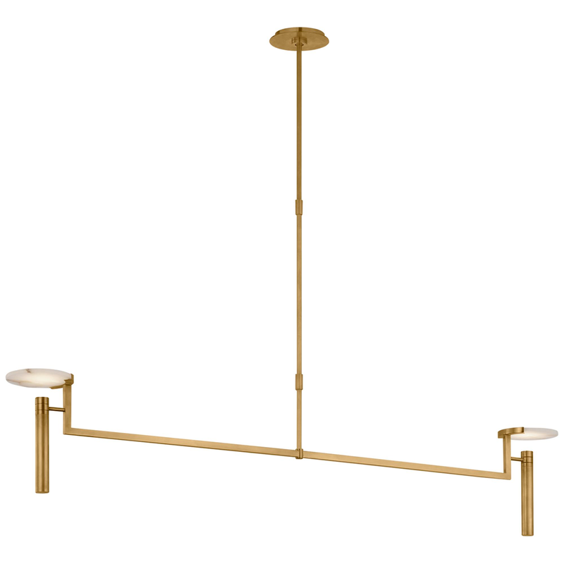Kelly Wearstler Melange 60 Inch 2 Light LED Linear Suspension Light by Visual Comfort Signature Collection