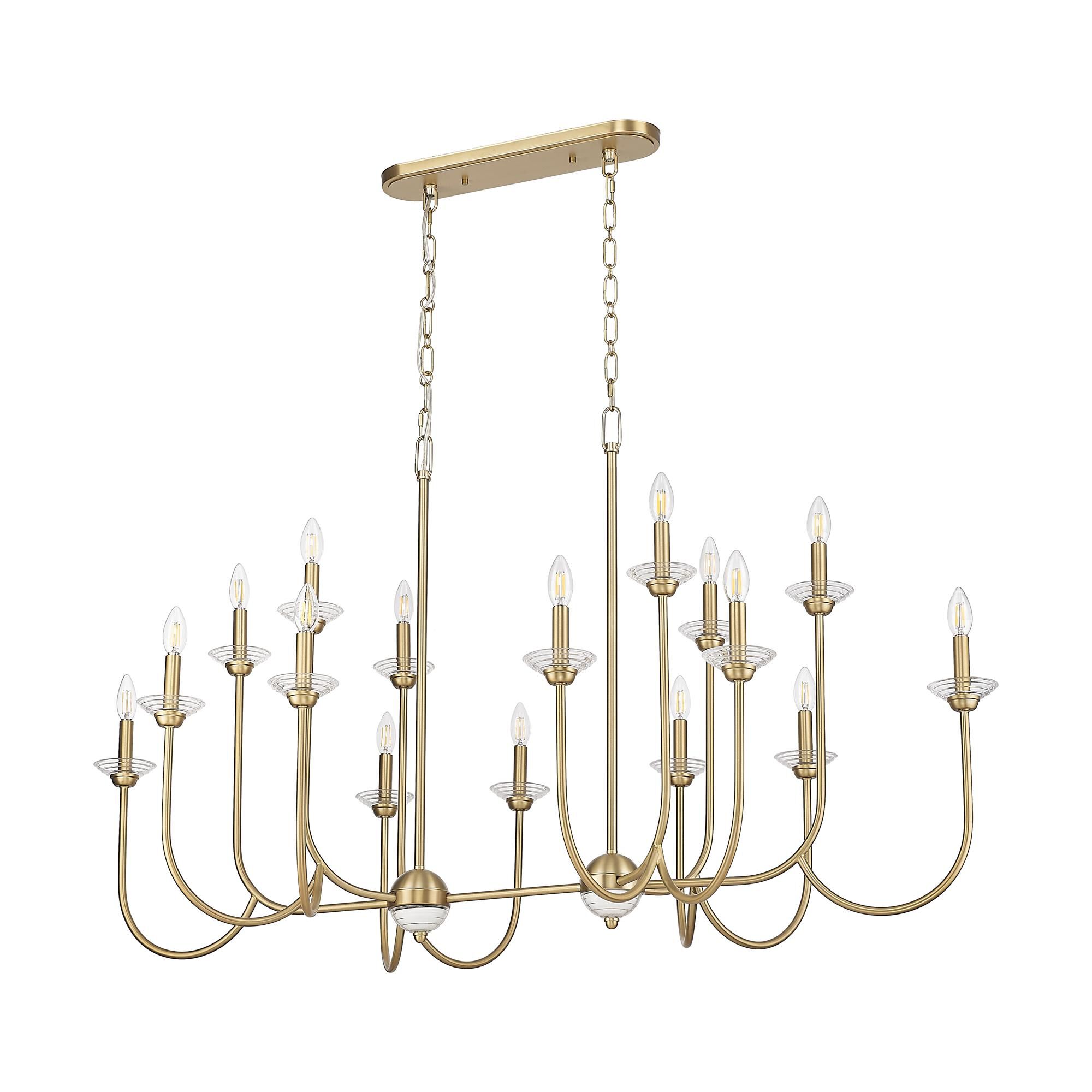 Shown in Modern Gold finish and Clear Ribbed glass and Clear Ribbed shade